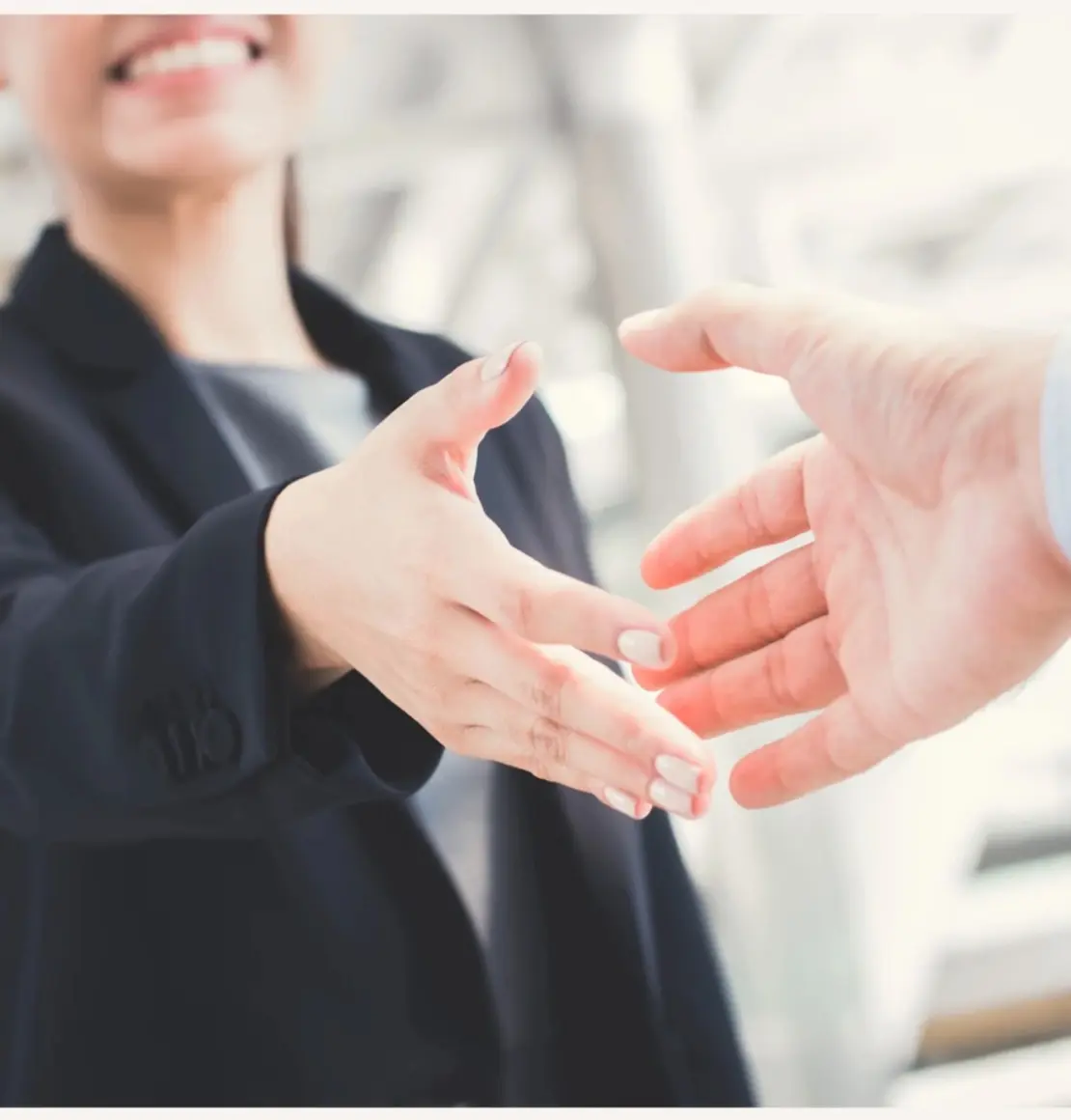 Satisfied customers handshake